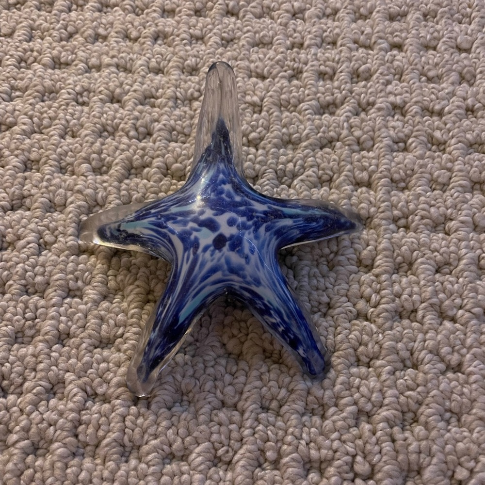 Glass starfish decor